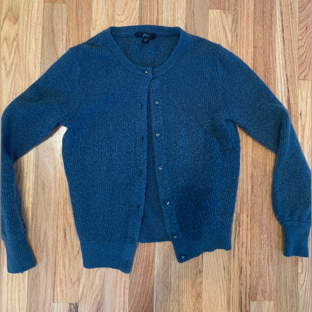 Beautiful blue-green J Crew Cardigan